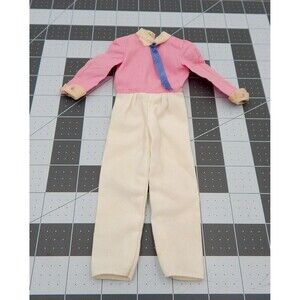 Mattel Loving Family Ken Outfit Replacement Pink Shirt White Pants Blue Tie